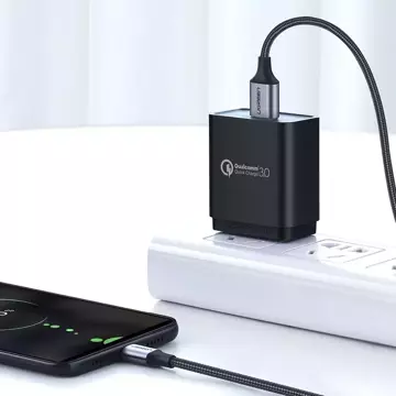 Uzelený kabel USB - micro USB 1m šedý (60146)