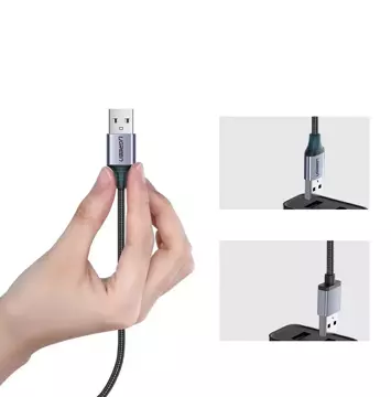 Uzelený kabel USB - micro USB 1m šedý (60146)