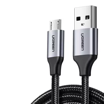 Uzelený kabel USB - micro USB 2m šedý (60148)