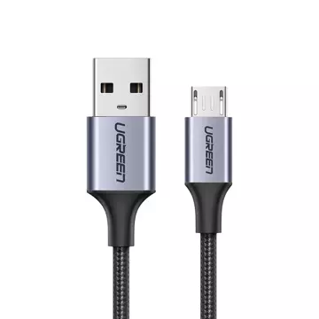 Uzelený kabel USB - micro USB 2m šedý (60148)