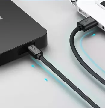 Uzelený kabel USB - mini USB 480 Mbps 1,5 m černý (US132 10385)