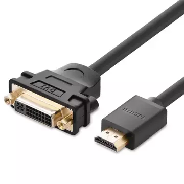 Uzelený kabelový adaptér kabelový adaptér DVI 24 5 pin (samice) - HDMI (samec) 22 cm černý (20136)