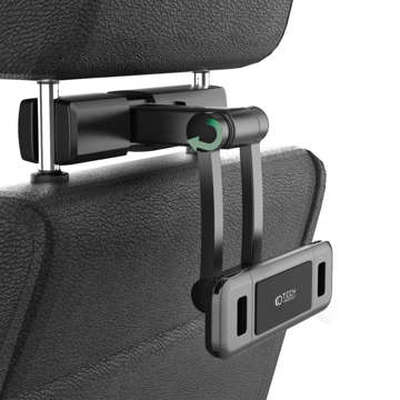 V2 Stretchable Headrest Car Mount Držák do auta pro tablet na opěrku hlavy sedadla Černá