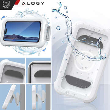 Vodotěsné pouzdro pro 4-7" telefon sprchový držák Pouzdro stojan na pouzdro Alogy Waterproof White