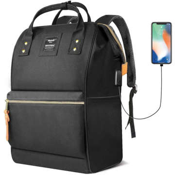 Vodotěsný batoh Himawari na 13,3" notebook s USB portem. Pouzdro Travel Backpack. Černé pouzdro