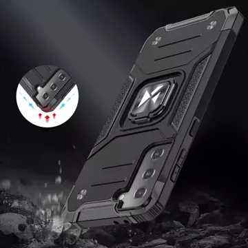 Wozinsky Ring Armor Tough Hybrid Case Magnetický držák krytu Samsung Galaxy S22 (S22 Plus) stříbrný