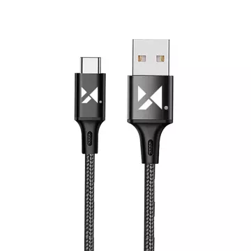 Wozinsky USB – USB Type C kabel 2,4A 2m černý (WUC-C2B)