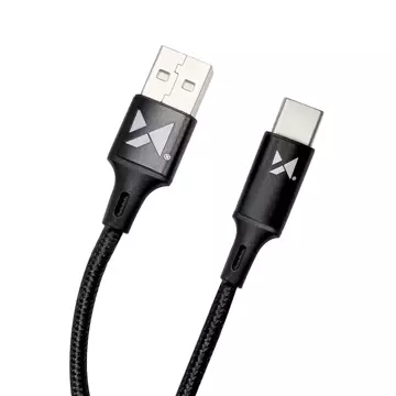 Wozinsky USB – USB Type C kabel 2,4A 2m černý (WUC-C2B)