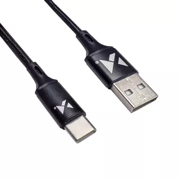 Wozinsky USB – USB Type C kabel 2,4A 2m černý (WUC-C2B)