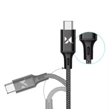 Wozinsky USB – USB Type C kabel 2,4A 2m černý (WUC-C2B)