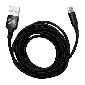 Wozinsky USB – USB Type C kabel 2,4A 2m černý (WUC-C2B)