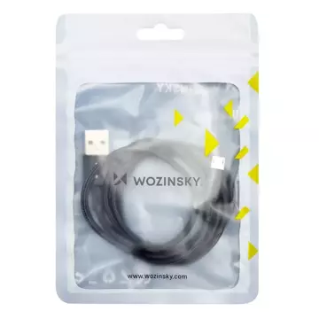 Wozinsky kabel USB - microUSB 2,4A 1m černý (WUC-M1B)