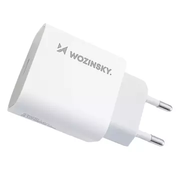 Wozinsky rychlá EU nabíječka USB Type C Power Delivery 20W kabel USB Type C / Lightning kabel 1m bílý