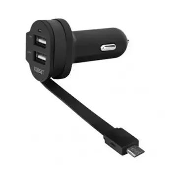 Xquisit objednávka. sám. 6A Duální USB microUSB nabíječka do auta černá/černá 20425