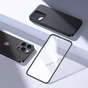 Zadní a přední kryt Joyroom 360 Full Case pro iPhone 13 Pro Max Tvrzené sklo černé (JR-BP928 černé)