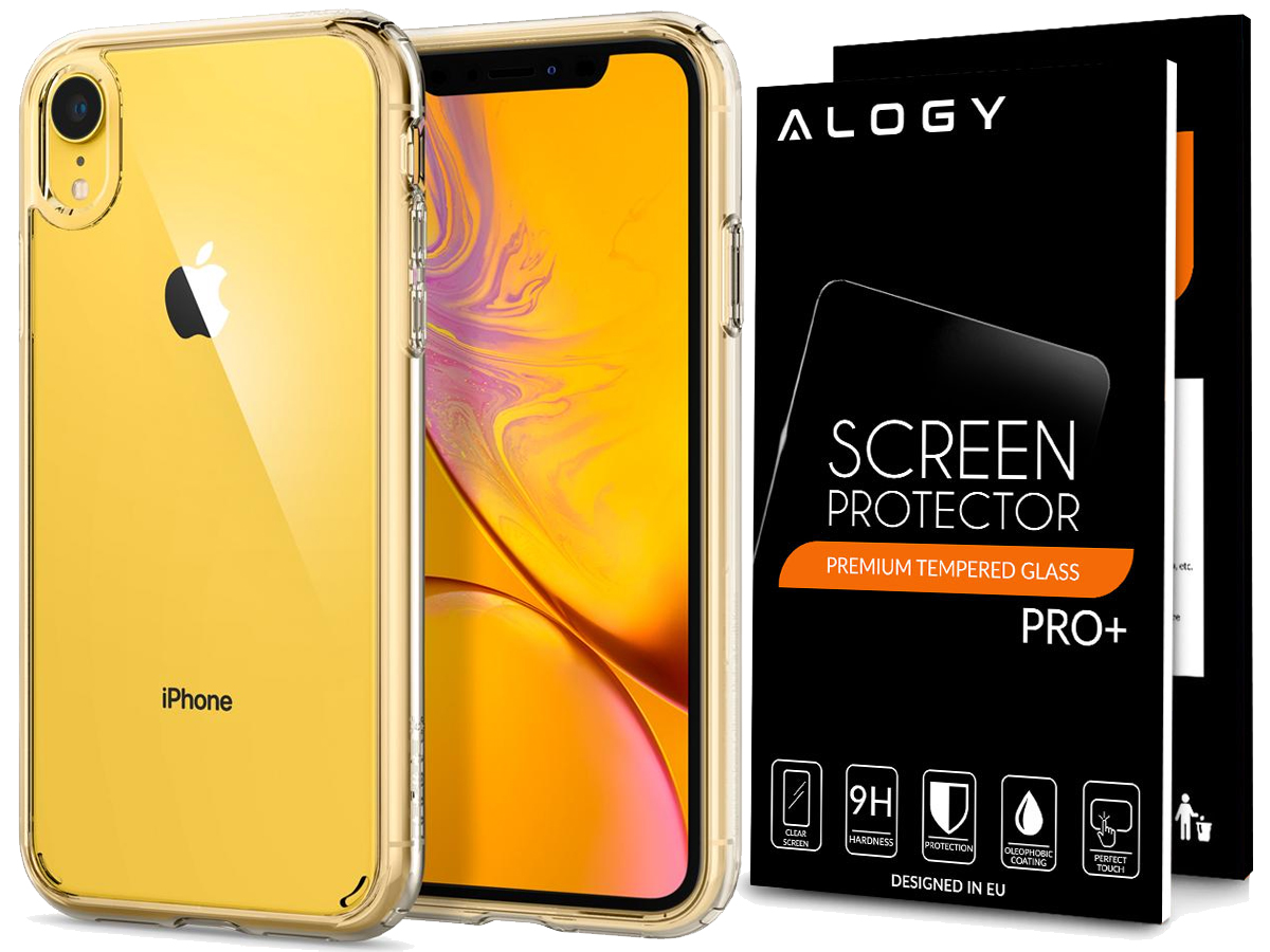 Spigen ultra hybrid phone case included with Alogy glass