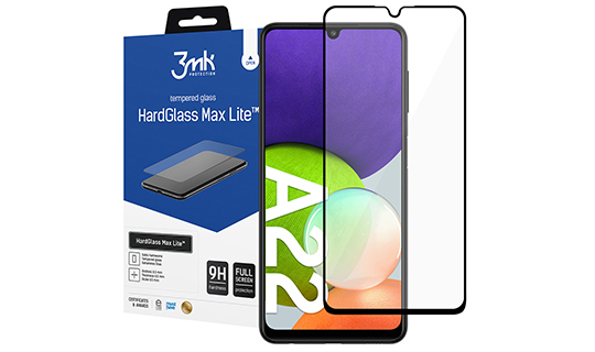 Szkło na ekran 3mk HardGlass Max Lite do Samsung Galaxy A22 4G 