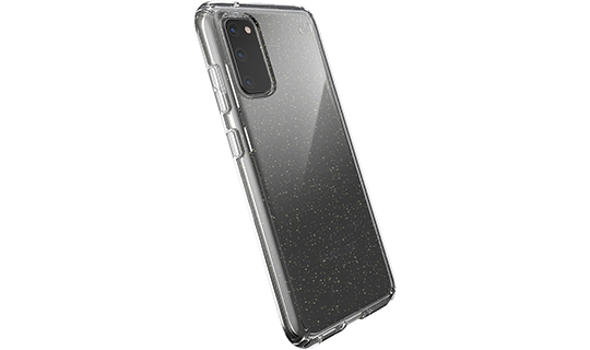 Etui Speck Presidio Perfect-Clear + Glitter do Galaxy S20+ Plus Gold Glitters