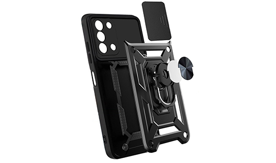 Alogy Camshield Stand Ring Kamera Cover Case für Samsung Galaxy A03s 166mm