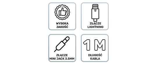 Kabel 100cm Joyroom SY-A02 Lightning - кабель AUX