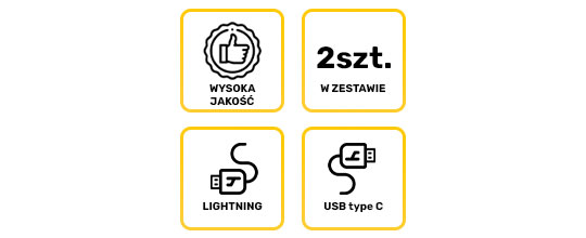 Kabel przewód x2 Baseus USB do Lightning PD 2.4A 1.5m White 