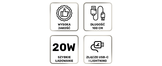 Baseus Super Si QC 1C 20W Wall Charger + USB-C to Lightning Cable 1m