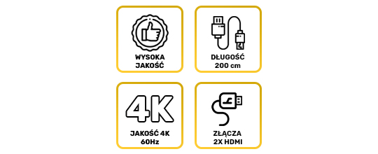 Baseus Cafule Kabel HDMI 2.0 4K FULL HD 3D 2m