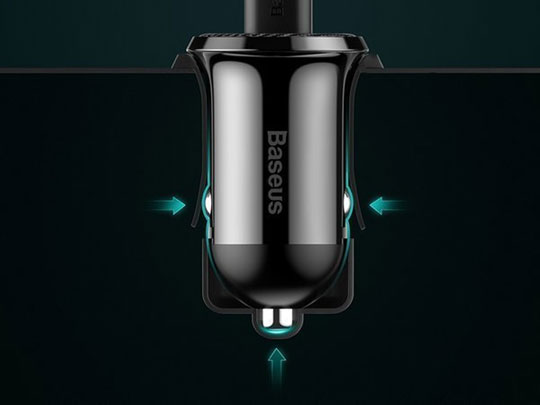 Nabíjačka do auta Baseus Grain Pro 2x USB 4.8A čierna