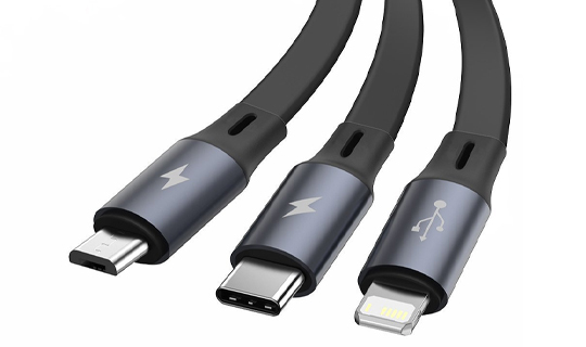 Kabel USB 3w1 Baseus Bright Mirror, micro USB / Lightning / USB-C  width=