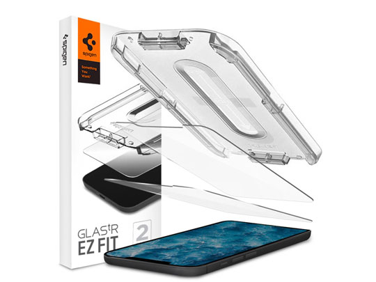 2x загартоване скло Spigen Glas.TR EZ Fit для iPhone 12 Pro Max 6.7