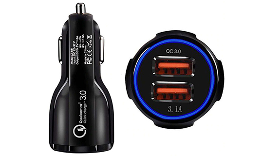 Rychlá nabíječka do auta Alogy 2x USB QC 3.0 18W