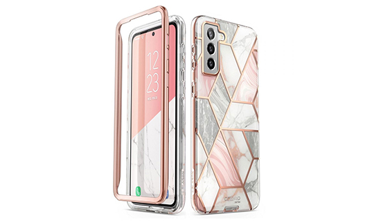 Etui Supcase Cosmo pro Samsung Galaxy S21 Marble Pink