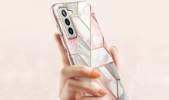 Etui Supcase Cosmo pro Samsung Galaxy S21 Marble Pink