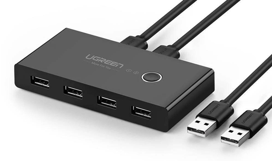 Перемикач KVM USB switch 2x4 UGreen USB 3.0