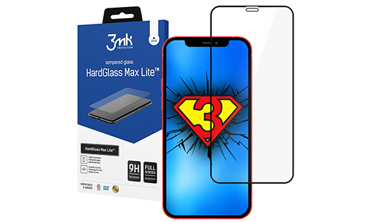 Szkło na ekran 3mk HardGlass Max Lite do Apple iPhone 12/ 12 Pro 