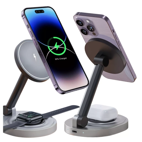 HUB-Splitter Alogy-Adapter für Computer-Laptop mit USB-C auf 3x USB-A 2.0 1x USB-A 3.0 Grau