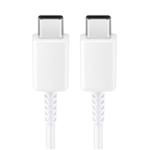 Original Samsung USB-C-auf-USB-C-Kabel EP-DW767 zum Aufladen, 1,8 m, 3 A, 25 W/45 W, Weiß