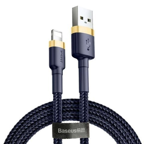 2m Baseus Keviar USB Lightning Kabel für iPhone iPad iPod 1.5A Marineblau