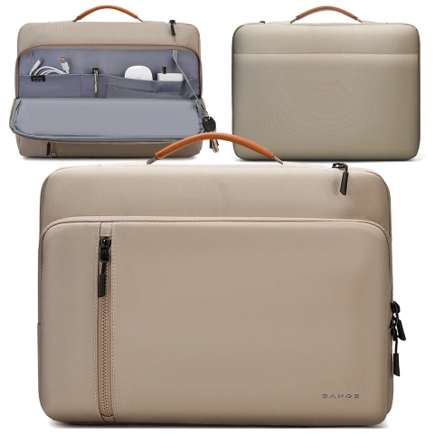 Bange wasserdichte Laptoptasche für Laptops bis 15,6 Zoll – geräumig und komfortabel, robust und atmungsaktiv, ideal für Stadt und Reisen, Büro und Flug, Unisex – Beige