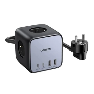 EU UGREEN CD268 Würfel-Steckdosenleiste, 65 W, 1,8 m (schwarz)