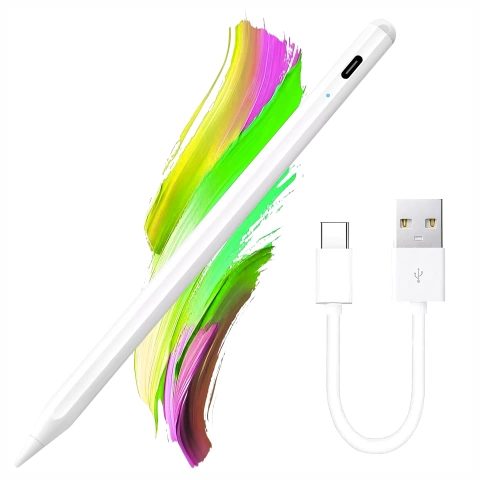 Alogy Magnetischer Stylus-Stift, Notiz- und Skizzenstift für Apple iPad Pro/Air/Mini, Weiß
