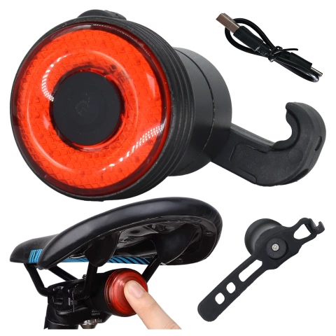 Bicycle rear light for the rear of the bike LED lighting rear light red aluminum waterproof IPX4 50lm Alogy