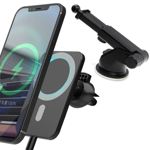 Car holder with Qi charger MagSafe Alogy for grille/board 15W