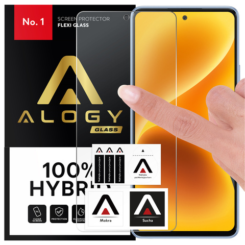 Hybrid Glass for Samsung Galaxy A53 5G for Alogy Flexi Glass 9H Case Friendly Flat Screen Protector