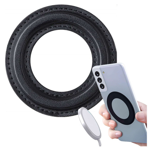 Magnetic plate for MagSafe sticker Ring Ring Holder cover Universal leather Alogy Magnetic black