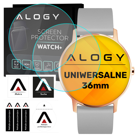 2x Alogy 9H tempered glass for Universal 36mm Diameter