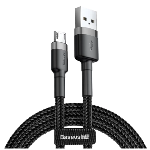 Baseus Cafule Micro-USB 2.4A Nylon Cable 100cm Black/Grey