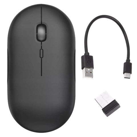 Alogy Wireless Mouse Ergonomic Small Mouse for Laptop PC Bluetooth 2.4GHz Silent Black