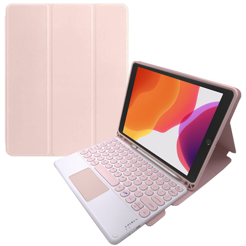 Alogy Bluetooth Keyboard Pencil Magnetic Case for Apple iPad 10.2 2019/2020/2021 7/8/9Gen Pink