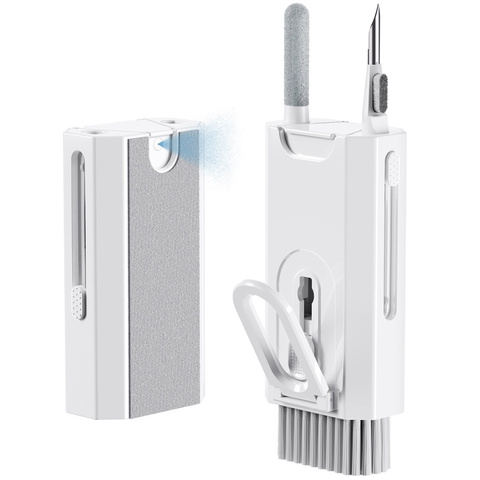 Multifunctional cleaner Alogy Cleaner Set 8in1 headphone keyboard screen cleaning kit for phones, tablets, laptops, computers White